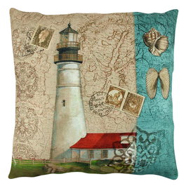 Aberto Design Cojín Multicolor 43 x 43 cm con Relleno de Silicona
